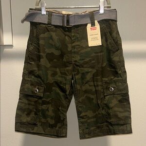 🆕 Levi's boys Green Camo Cargo Shorts